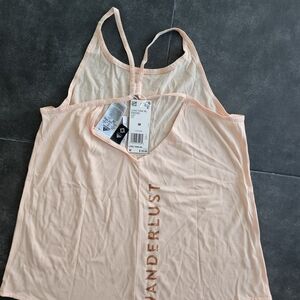 Adidas Peach Wanderlust Workout Active Tank Top Size M